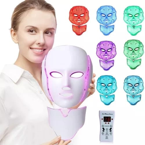 Mascara Facial Led Con Cuello Fotónica - BEAUTY MASK