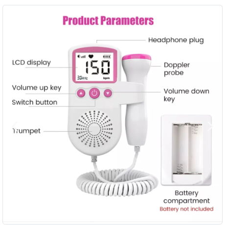 Monitor de sonar Doppler fetal Audífono INALAMBRICO